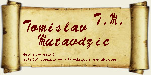 Tomislav Mutavdžić vizit kartica